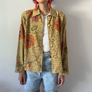 Beautiful  flower summer jacket, size XL, Alex Kim